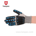 Hespax Nitrile Industrial Rubber Work Hand TPR Gloves